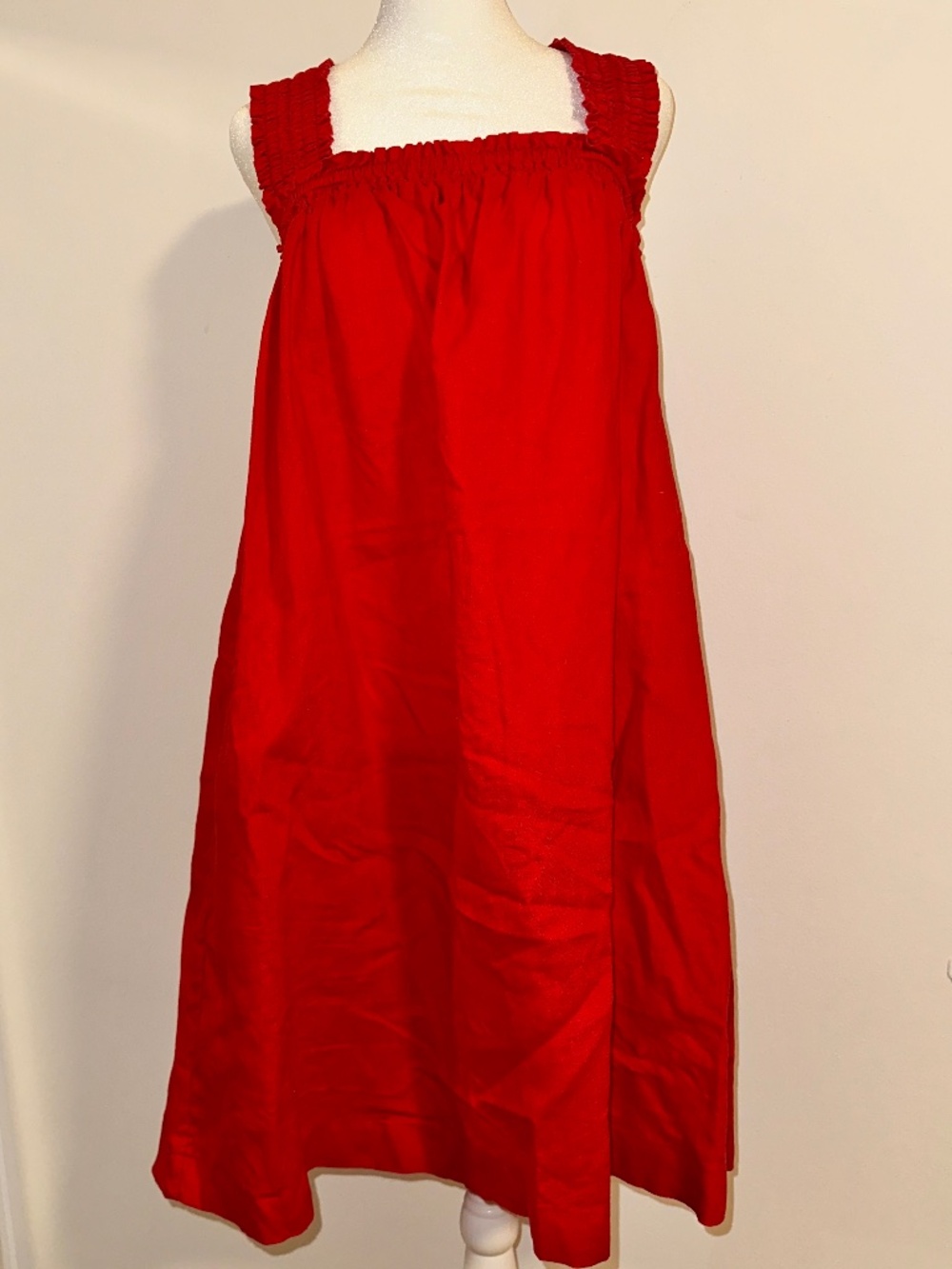 Bright Red Everlane 100% Linen Dress